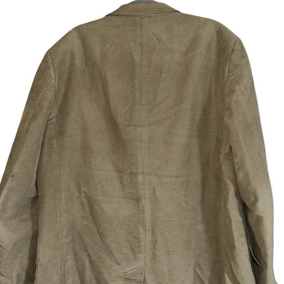 Banana Republic Men's Tan Trench Coat Velvet Size Large - Picture 8 of 15